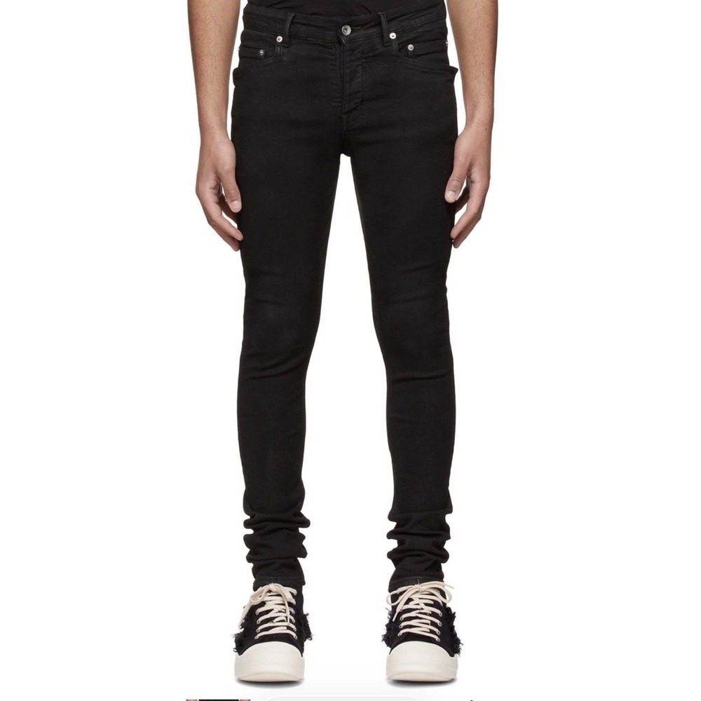 Rick Owens Drkshdw Black Denim Tyrone Cut Jeans Mens 34 Fall 2019 Slim Skinny